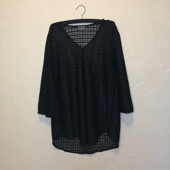 Jordan Taylor Black Sheer Beach/Pool Coverup - Picture 4 of 7